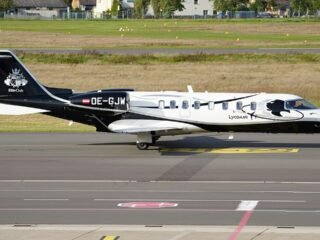 2015 Bombardier Learjet 75 real royalty-free stock photo