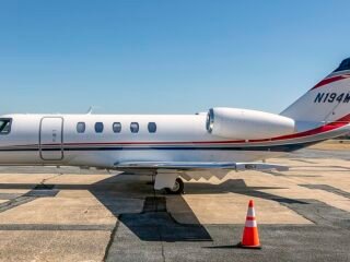 2017 Cessna Citation CJ4 real royalty-free stock photo