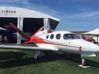 2022 Cirrus Vision Jet SF50 real royalty-free stock photo